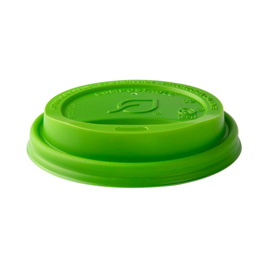EcoProducts Veridian™ EcoLid Compostable Hot Cup Lids (8 oz. | Green) | 80-Series | 800/cs