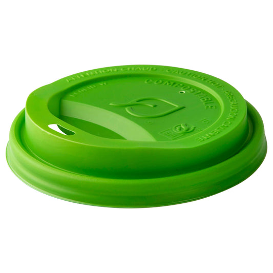 EcoProducts Veridian™ EcoLid Compostable Hot Cup Lids (10-20 oz. | Green) | 88-Series | 800/cs