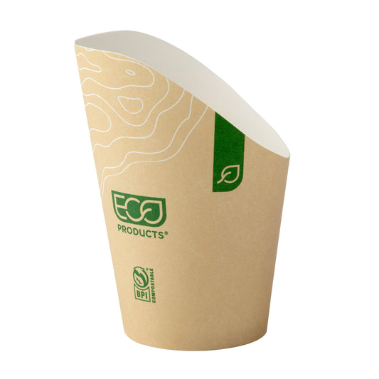 EcoProducts Compostable French Fry Scoop & Cup (Large) | 1000/cs