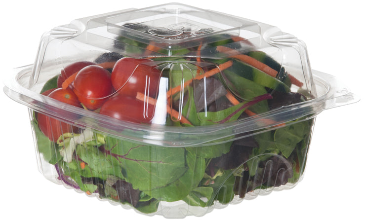 EcoProducts Compostable Clear Clamshells (6in x 6in x 3in) | 240/cs
