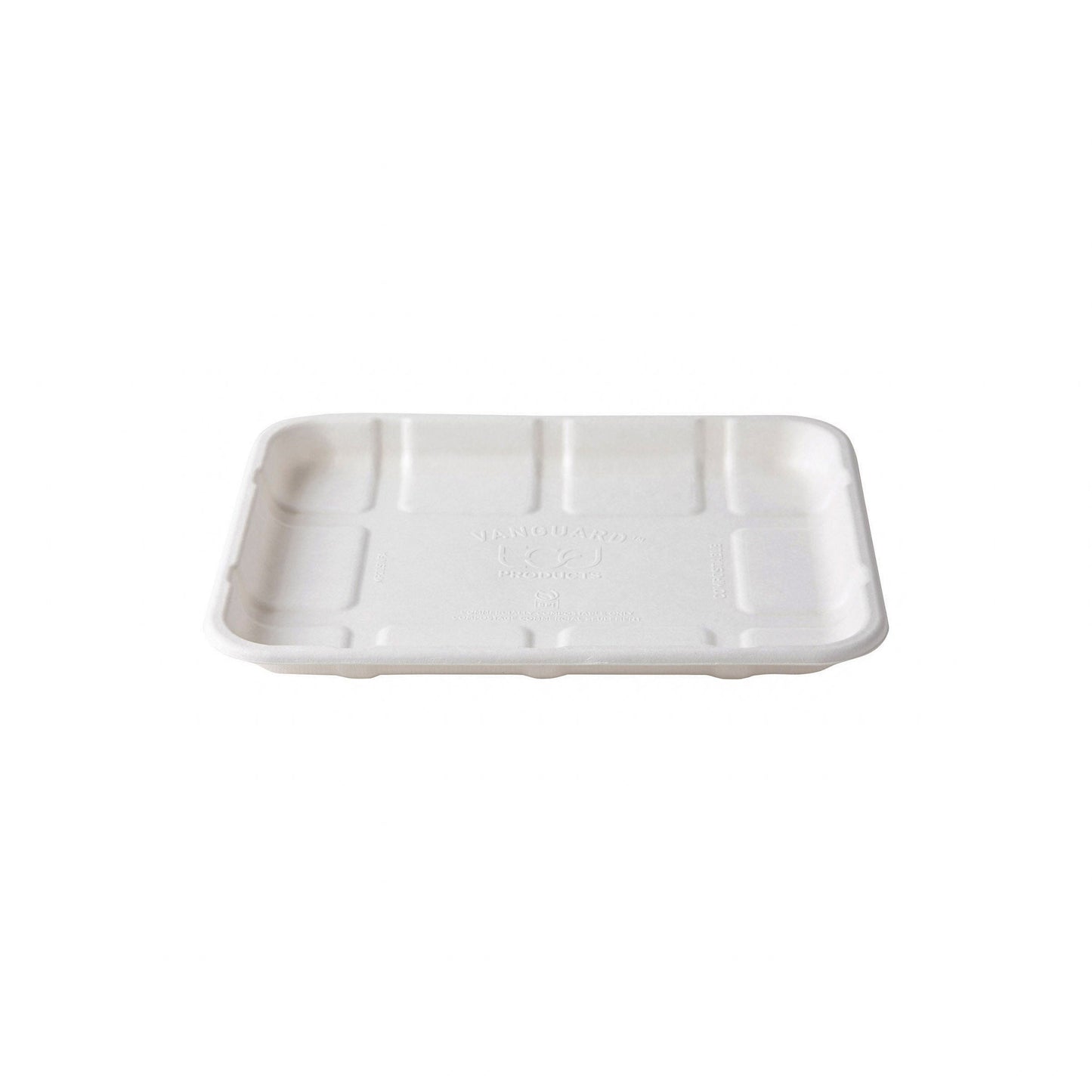 EcoProducts Vanguard™ Compostable Lined Molded Fiber Meat & Produce Trays (20S | 8.5 x 6.5 x 0.73in) | 600/cs