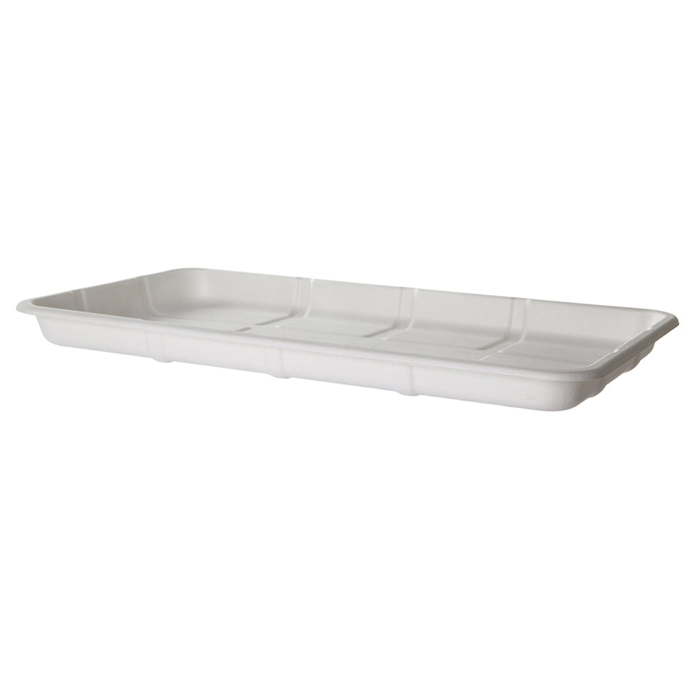 EcoProducts Vanguard™ Compostable Lined Molded Fiber Meat & Produce Trays (25S | 14.75 x 8.25 x 1.06in) | 200/cs