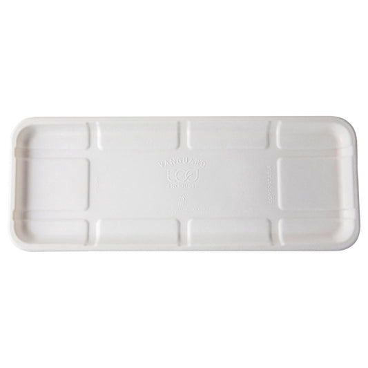 EcoProducts Vanguard™ Compostable Lined Molded Fiber Meat & Produce Trays (7S | 14.75” x 5.75" x 0.625”in) | 400/cs