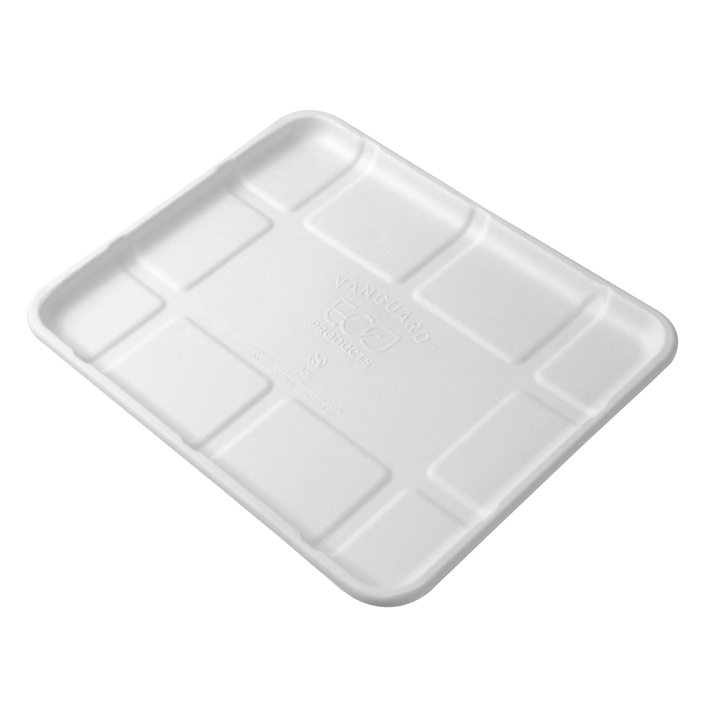 EcoProducts Vanguard™ Compostable Lined Molded Fiber Meat & Produce Trays (8S | 10.52 x 8.5 x 0.56in) | 300/cs