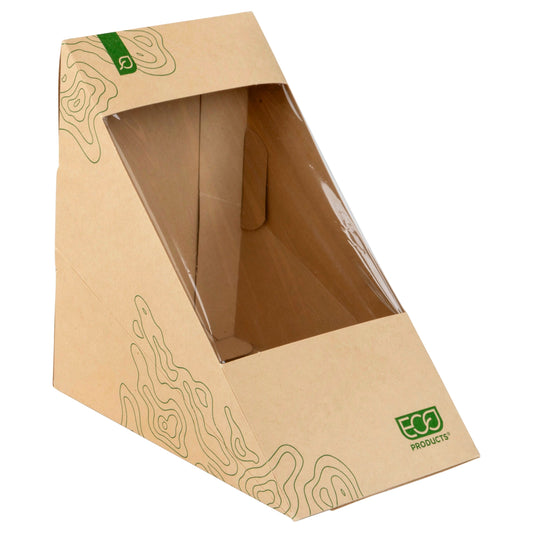 EcoProducts Compostable Sandwich Wedge Containers | 500/cs