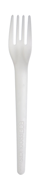 EcoProducts Plantware® Compostable Fork (6in | White | Individually Wrapped) | 1000/cs