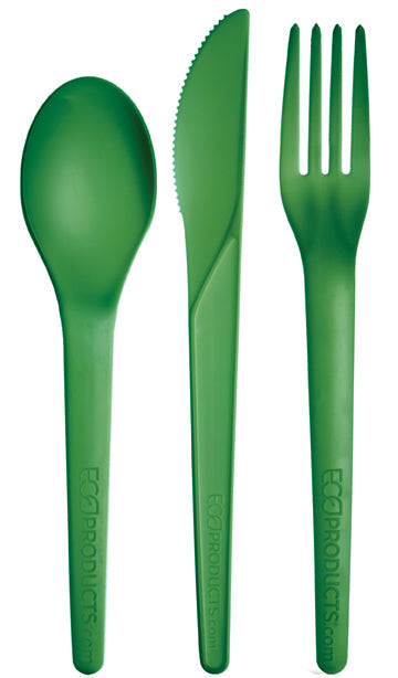 EcoProducts Veridian™ Plantware Compostable Cutlery Kit (6in | Green) | 250/cs