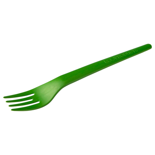 EcoProducts Veridian™ Plantware Compostable Fork (7in | Green | Individually Wrapped) | 1000/cs