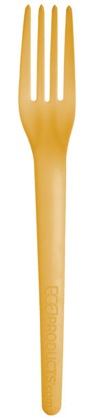 EcoProducts Plantware® Compostable Dinner Fork (7in | Yellow) | 1000/cs