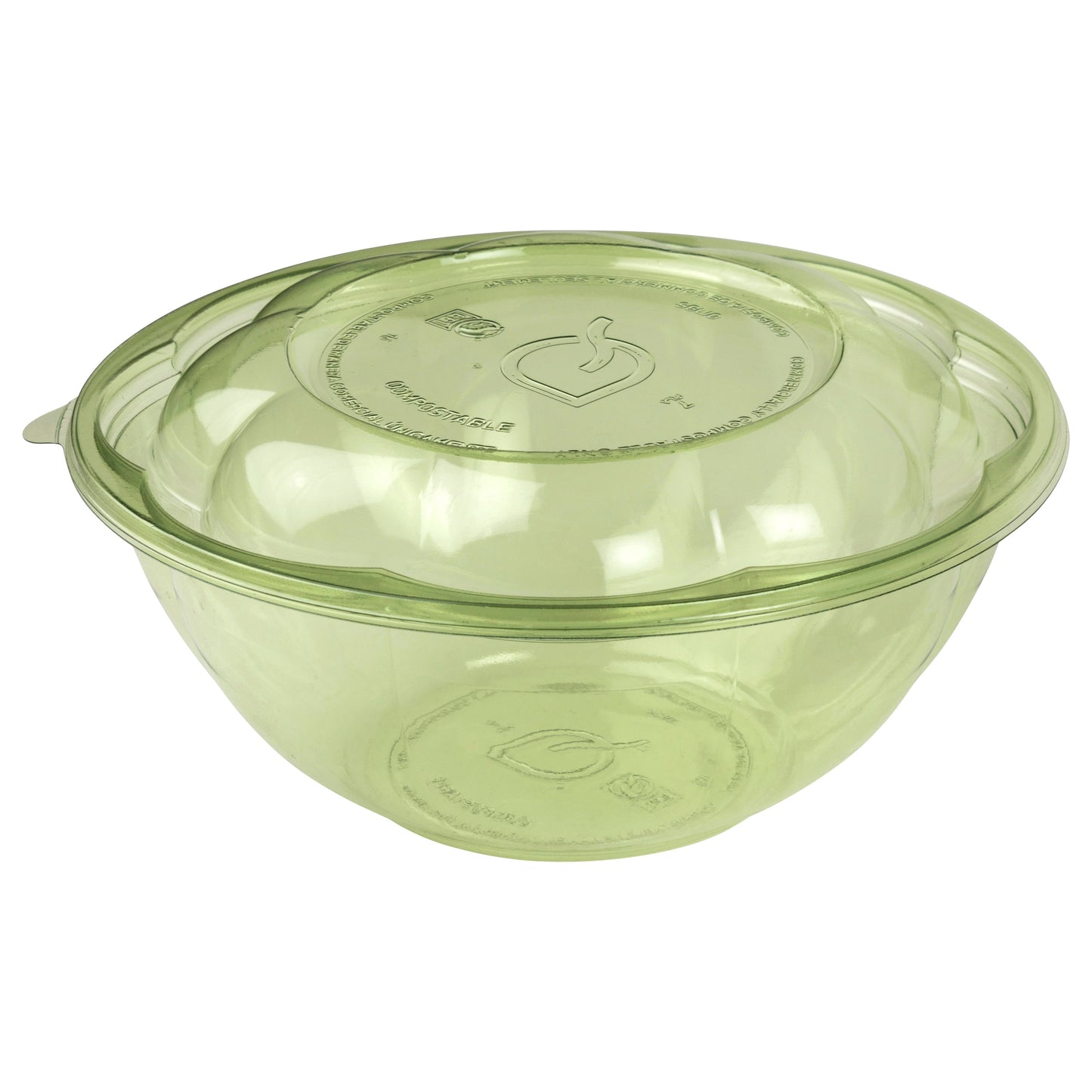 EcoProducts Veridian™ Compostable Salad Bowls w/ Lids (24oz. | Green) | 150/cs