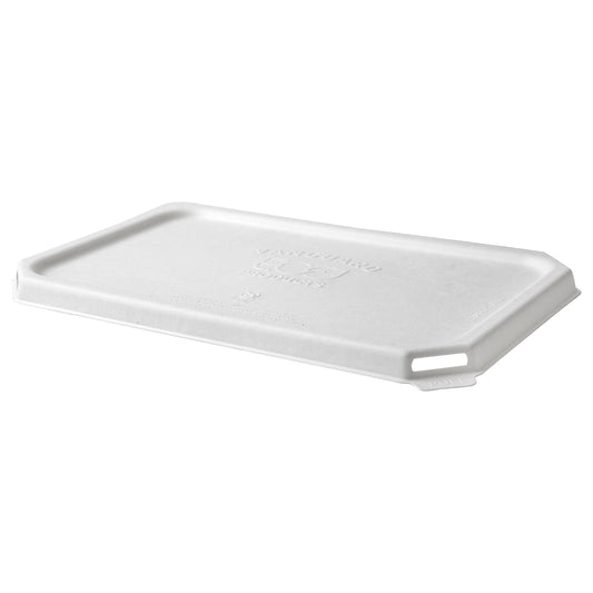 EcoProducts Vanguard™ WorldView™ Compostable Flat Rectangle Molded Fiber Lid (Fits SCRC107 Molded Fiber Container) | 207-Series | 200/cs