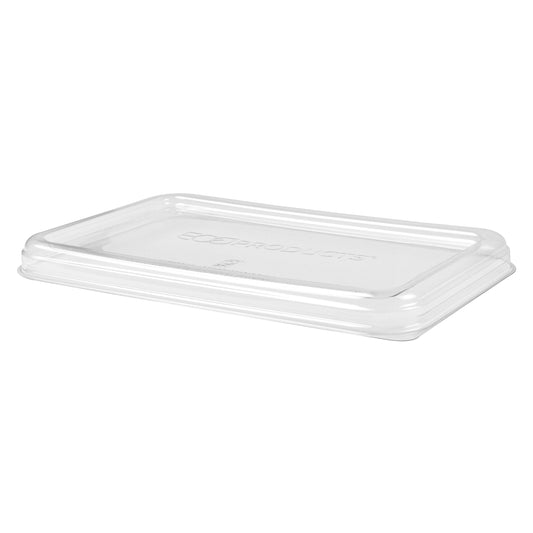EcoProducts WorldView™ Compostable Lid (Low Profile Vented | Fits 10 x 7in Molded Fiber Base) | 207-Series | 200/cs