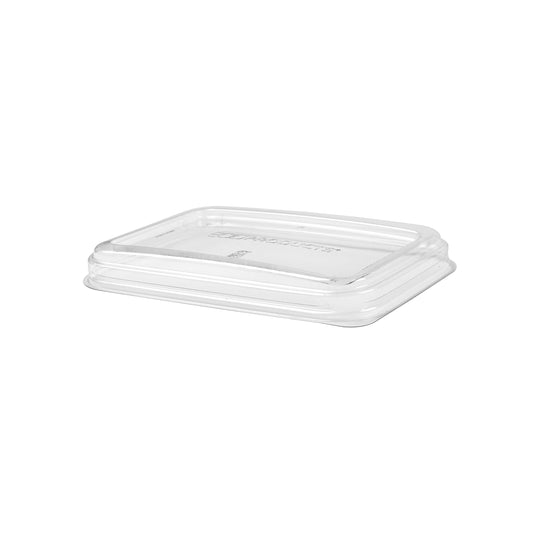 EcoProducts WorldView™ Compostable Lid (Low Profile Vented | Fits 12 and 16oz. Rectangle Molded Fiber Take-Out Containers) | 219-Series | 400/cs