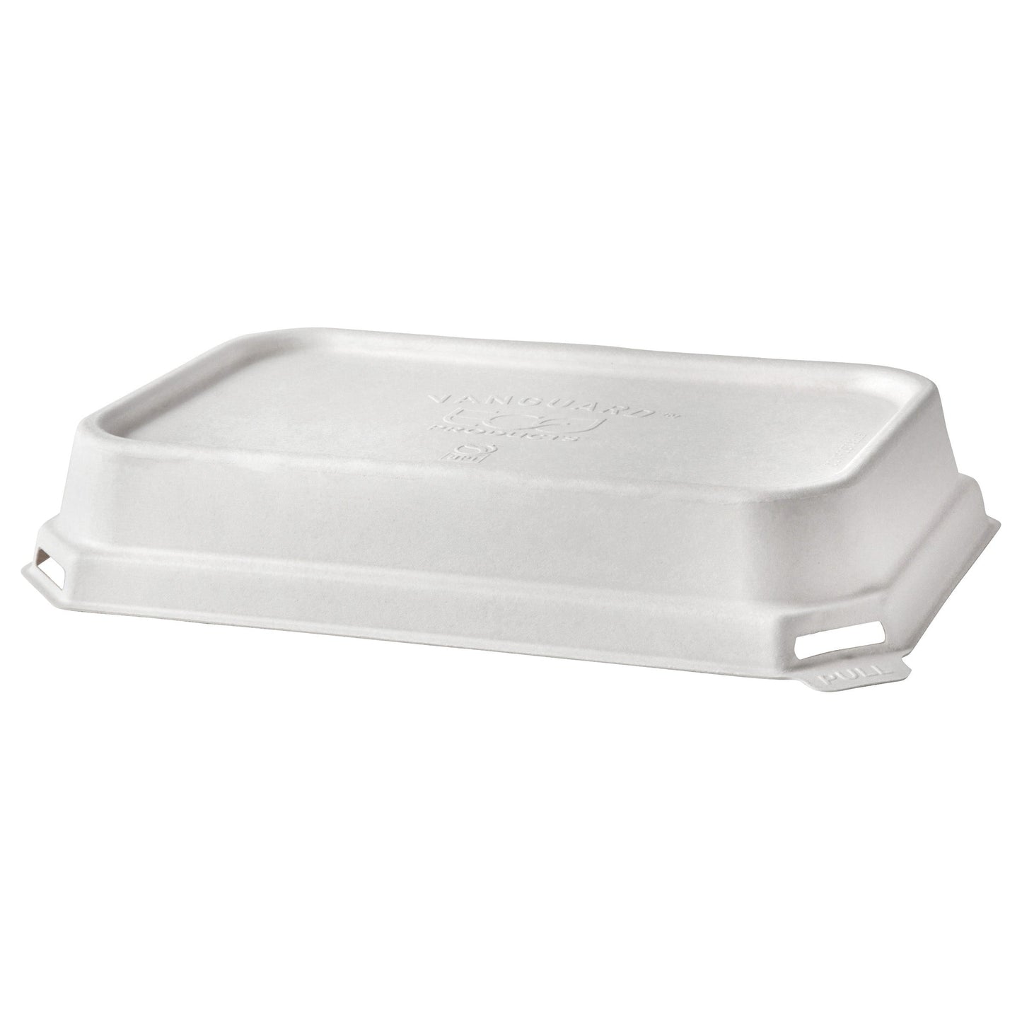 EcoProducts Vanguard™ WorldView™ Compostable Domed Molded Fiber Lid (Fits 24 and 32oz. Rectangle Molded Fiber Take-Out Containers) | 229-Series | 400/cs