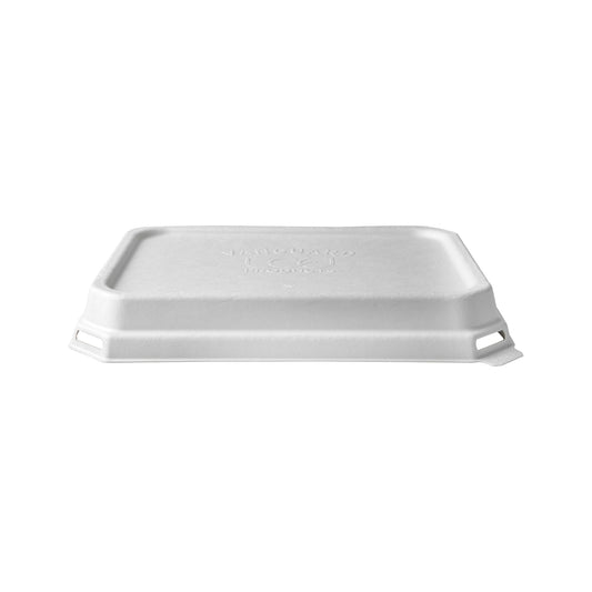 EcoProducts Vanguard™ WorldView™ Compostable Domed Rectangle Molded Fiber Lid (Fits SCRC862/863 Molded Fiber Container) | 268-Series | 200/cs