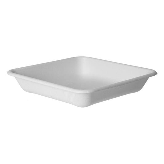 EcoProducts Vanguard™ WorldView™ Compostable Molded Fiber Take-Out Container (8in | Square | 200/cs) | 308-Series | 200/cs
