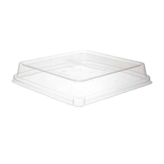 EcoProducts WorldView™ Compostable Lids (9in Shallow | Fits 9in Square Molded Fiber Containers) | 309-Series | 200/cs