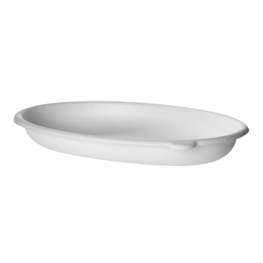 EcoProducts Vanguard™ WorldView™ Compostable Molded Fiber Take-Out Container (24oz | Oval) | 715-Series | 300/cs