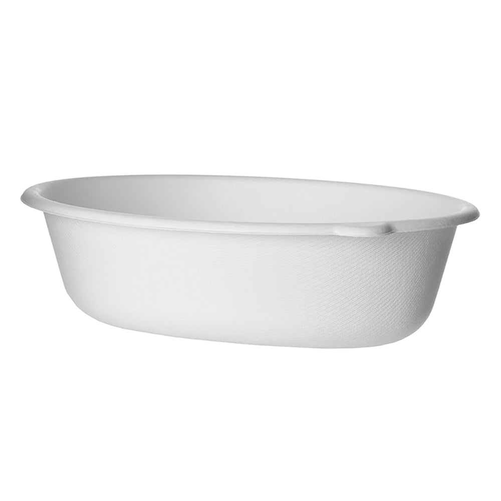 EcoProducts Vanguard™ WorldView™ Compostable Molded Fiber Take-Out Container (48oz | Oval) | 715-Series | 300/cs