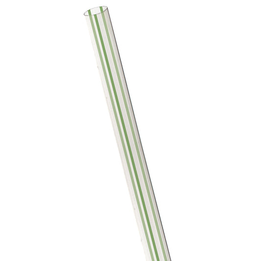 EcoProducts GreenStripe® Straws (7.75in | Clear | Unwrapped) | 9600/cs