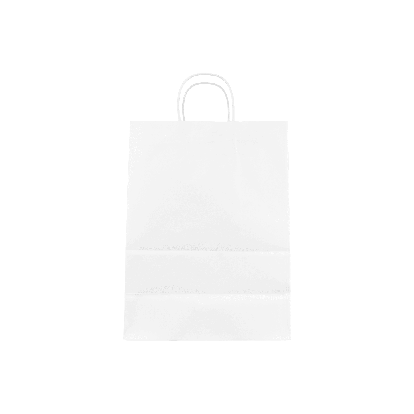 Karat Earth Paper Shopping Bag w/ Handles -  Medium | 9.6W x 13.4H x 5.3G | White
