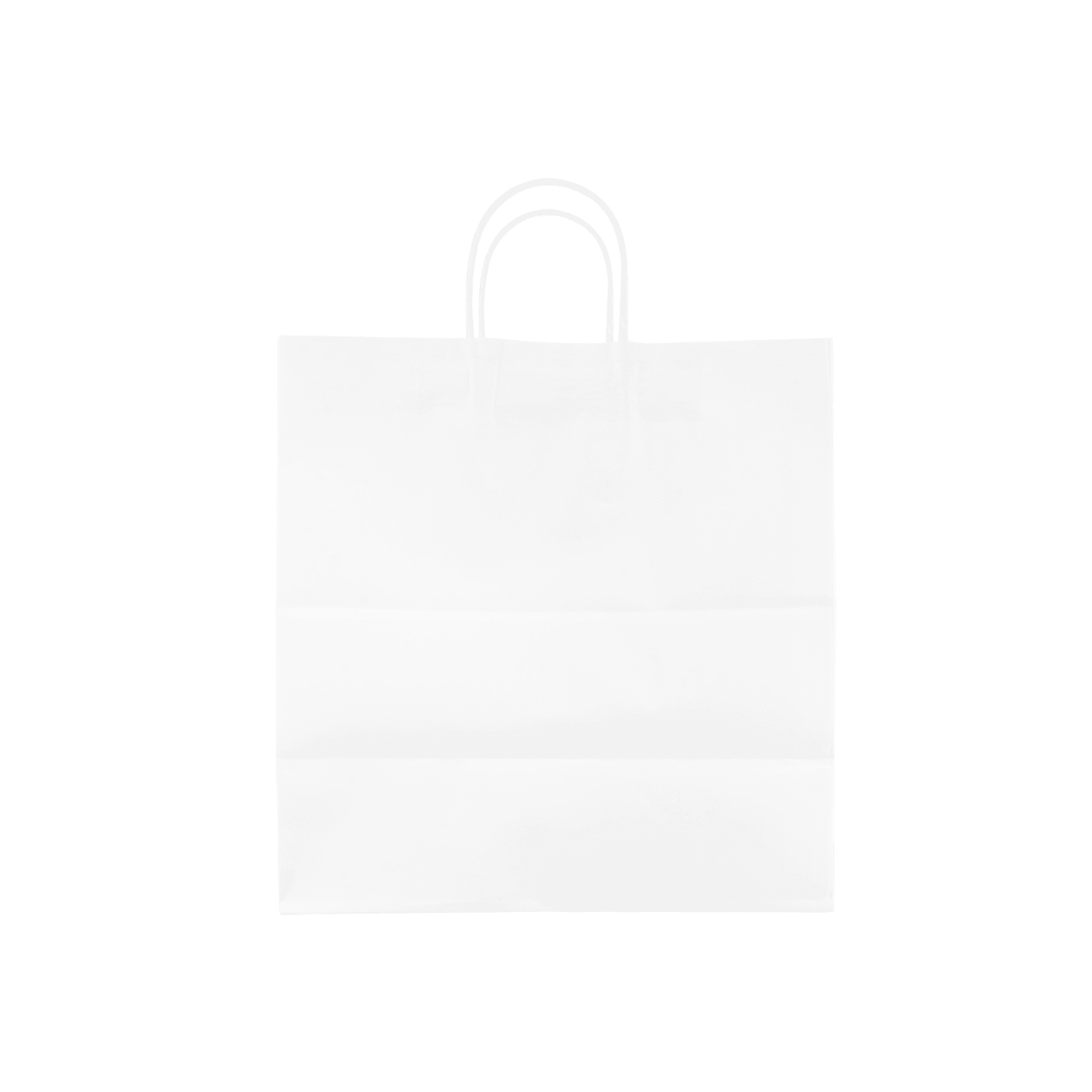 Karat Earth Paper Shopping Bag w/ Handles -  Large | 12.2W x 14H x 7.5G | White