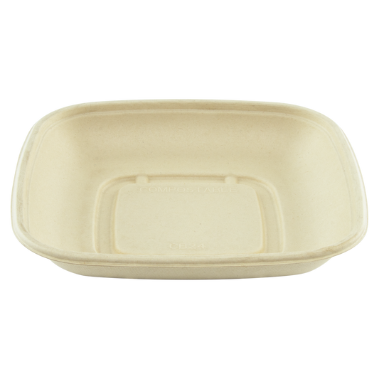 Karat Earth 24oz Fiber Bowl | Square | Natural | PFAS-Free