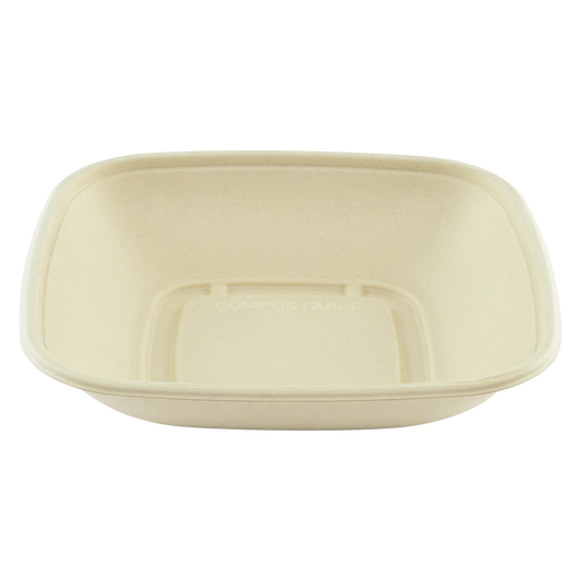 Karat Earth 32oz Fiber Bowl | Square | Natural | PFAS-Free