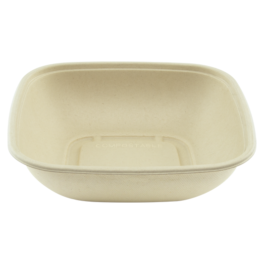 Karat Earth 48oz Fiber Bowl | Square | Natural | PFAS-Free
