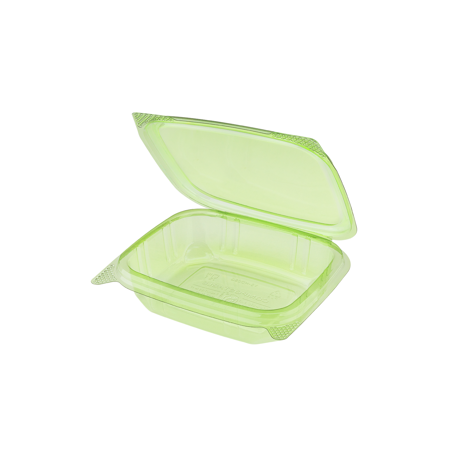 Karat Earth 8oz PLA Hinged Deli Container | Green