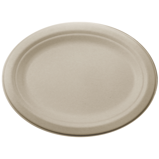 World Centric 12" Fiber Oval Plate | 500/cs