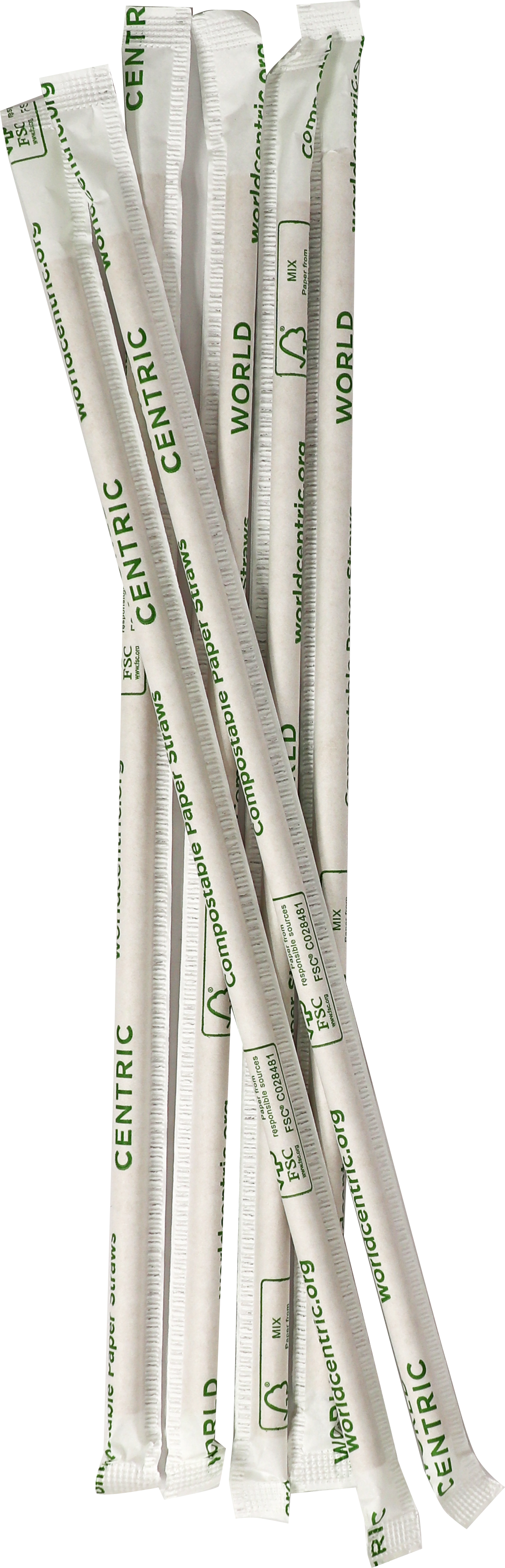 World Centric 10" FSC® Kraft Paper Straw - Wrapped | 4000/cs