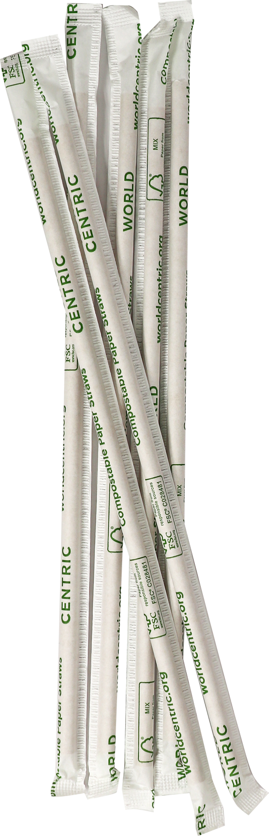 World Centric 10" FSC® Kraft Paper Straw - Wrapped | 4000/cs
