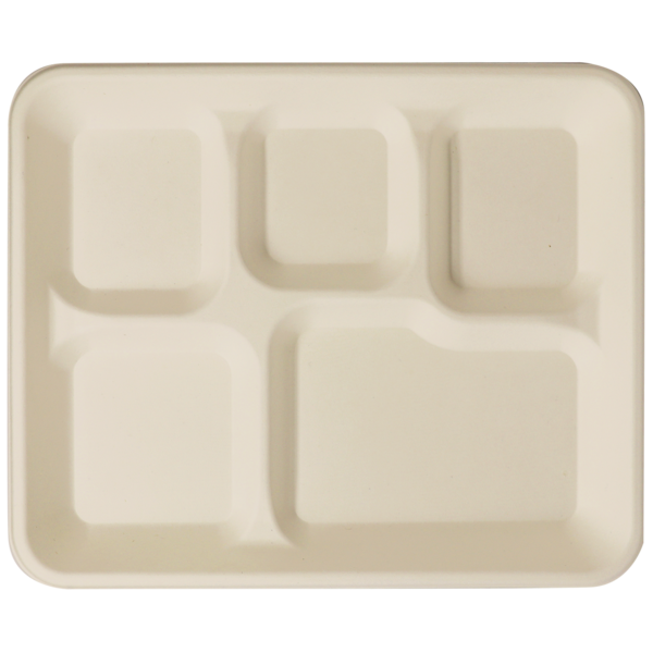 World Centric 5-Compartment Fiber Plate | 400/cs