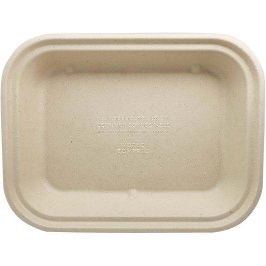 World Centric 10x7.5x1.5” (36 oz) Fiber Container, Laminated  | 215-Series | 400/cs