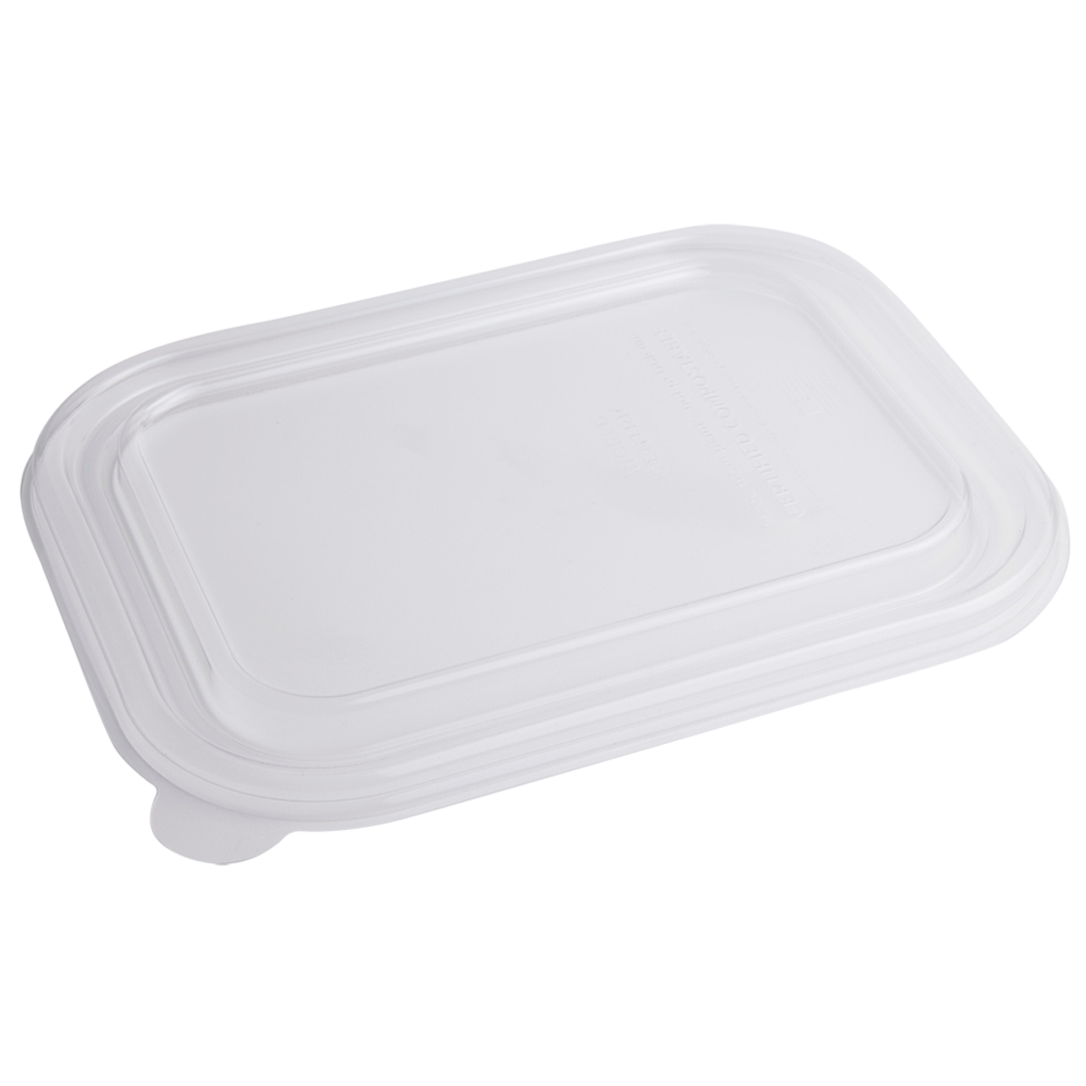 World Centric 215-Series Lid - Clear - 10x7.5" Container, Clear | 400/cs
