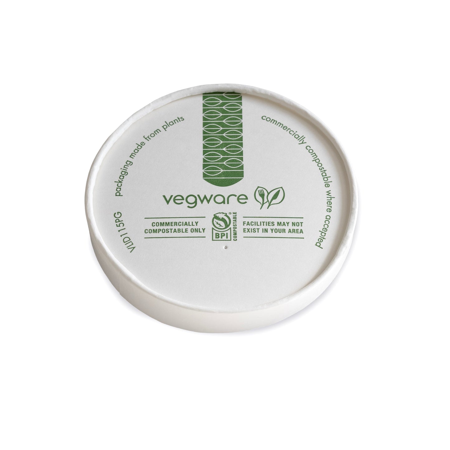 Vegware flat paper lid | 115-Series | 500/cs