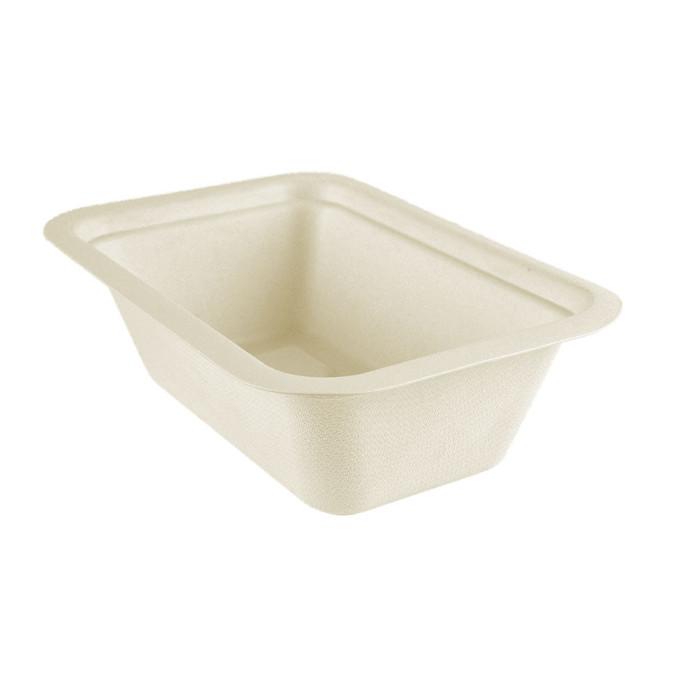 Vegware Nourish Gourmet 22oz Rectangle (V3), Natural Molded Fiber | F3-Series | 500/cs