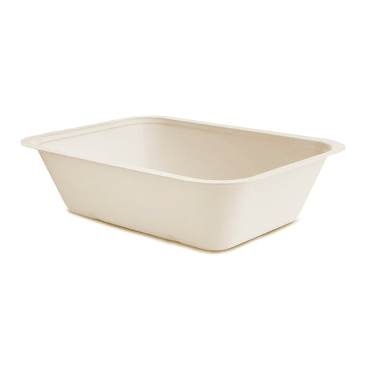 Vegware Nourish Gourmet 60oz Rectangle (V5), Natural Molded Fiber | f5-Series | 600/cs