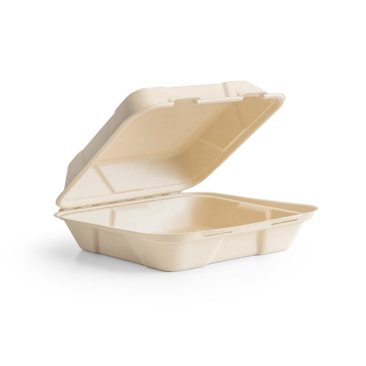 Vegware Nourish 9in Clamshell, Natural Molded Fiber | 200/cs