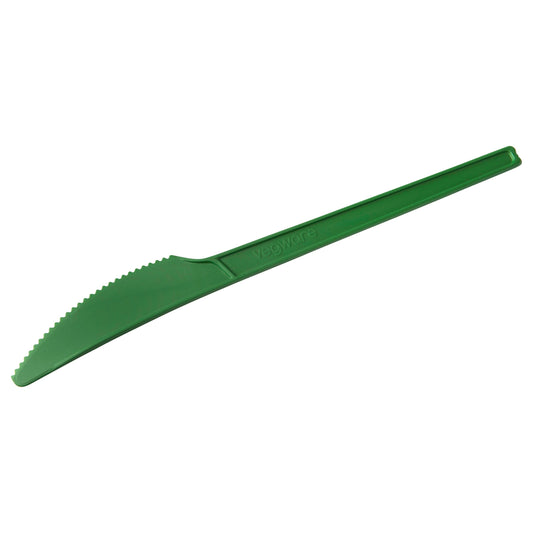 Vegware Veridian™ 6.5in compostable CPLA knife green | 1000/cs