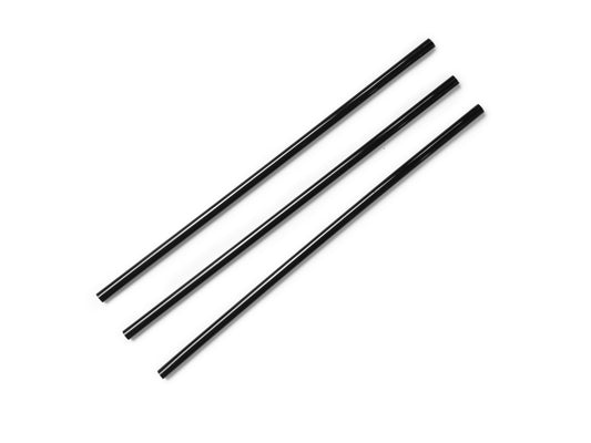 Vegware 5.25" Black Cocktail Straw 3mm, PLA | 10000/cs