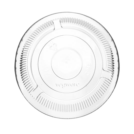 Vegware PLA flat lid, no hole | 96V-Series | 1000/cs