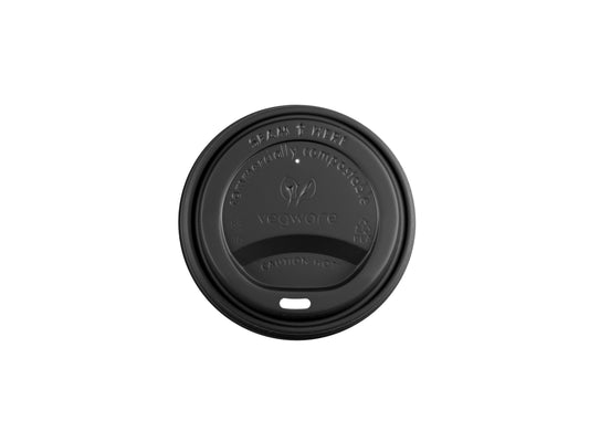 Vegware 89-Series CPLA hot cup lid, black | 89V-Series | 1000/cs