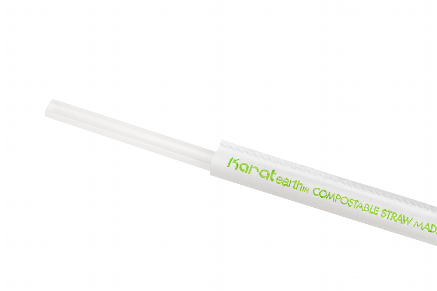 Karat Earth PLA Colossal 9" Straw | Wrapped | Clear